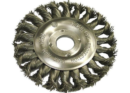 Faithfull Circular Wire Brush 125 x 12mm 22.2mm Bore, 0.50mm Wire Faithfull - RockBottom Northampton