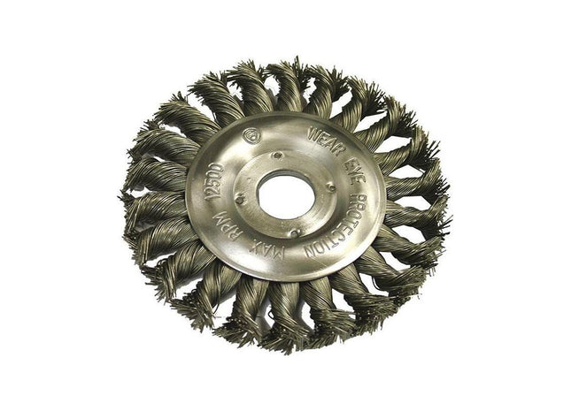 Faithfull Circular Wire Brush 125 x 12mm 22.2mm Bore, 0.50mm Wire Faithfull - RockBottom Northampton