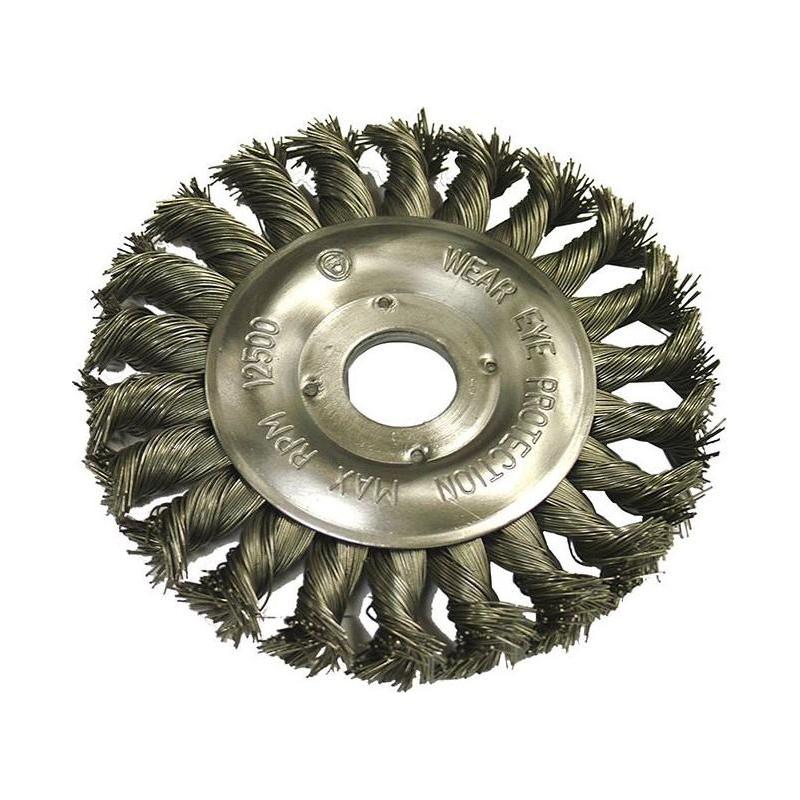 Faithfull Circular Wire Brush 125 x 12mm 22.2mm Bore, 0.50mm Wire Faithfull - RockBottom Northampton