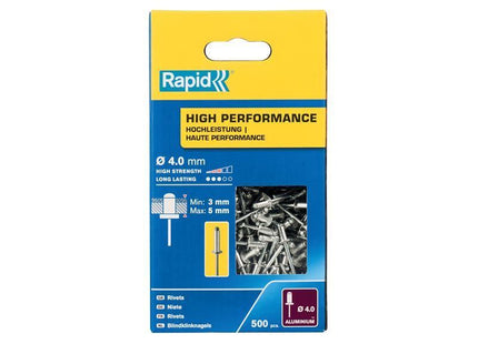 Rapid High Performance Rivets 4 x 8mm (Box 500) Rapid - RockBottom Nothampton