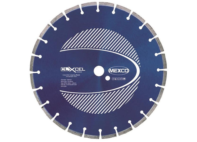 MEXCO Concrete Looping Diamond Blade 350 x 25.4mm x 12mm Width MEXCO - RockBottom Northampton