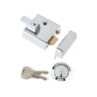 Yale Locks P1 Double Security Nightlatch 60mm Backset Chrome Finish Visi Yale Locks - RockBottom Northampton
