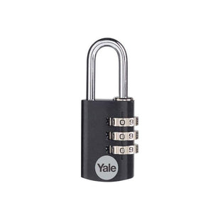 Yale Locks Aluminium Combination Padlock 20mm Black Yale Locks - RockBottom Northampton