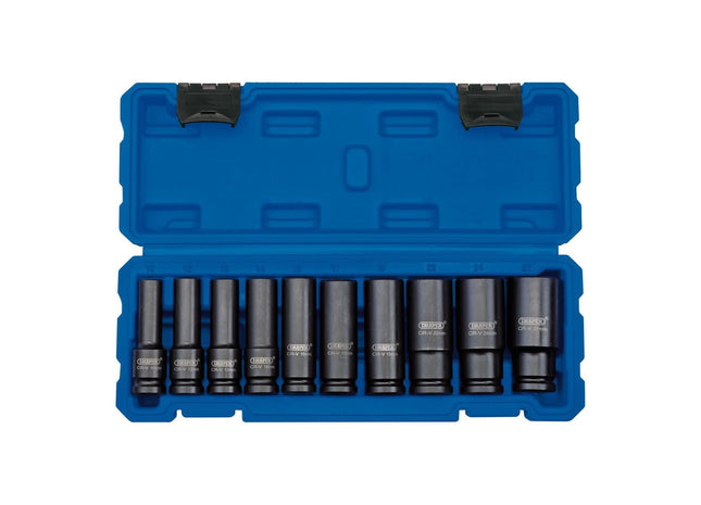 Draper Metric Deep Impact Socket Set, 1/2" Sq. Dr. (10 Piece) 83096 Draper - Town Tools 