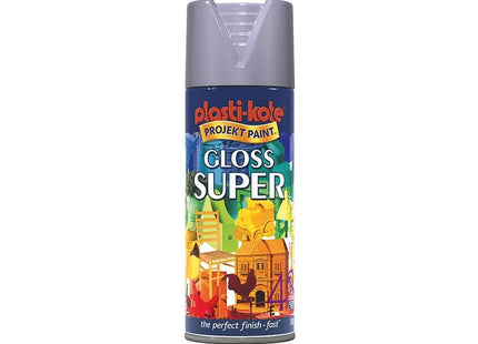 Plastikote Gloss Super Spray Aluminium 400ml PlastiKote - RockBottom Nothampton