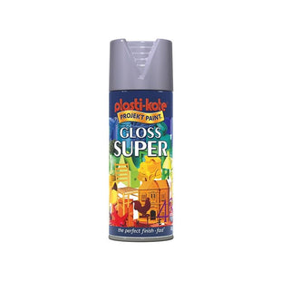 Plastikote Gloss Super Spray Aluminium 400ml PlastiKote - RockBottom Nothampton