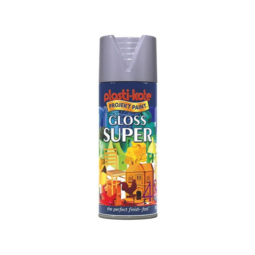 Plastikote Gloss Super Spray Aluminium 400ml PlastiKote - RockBottom Nothampton