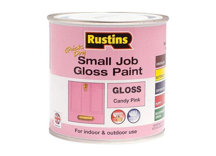 Rustins Quick Dry Small Job Gloss Paint Candy Pink 250ml Rustins - RockBottom Nothampton