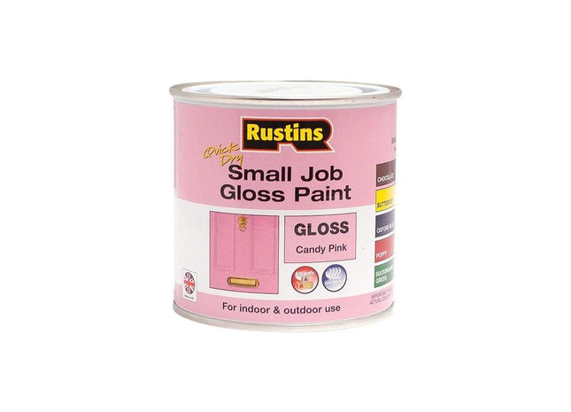 Rustins Quick Dry Small Job Gloss Paint Candy Pink 250ml Rustins - RockBottom Nothampton