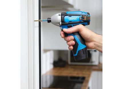 Draper 12V Impact Driver, 1/4" Hex., 1 x 1.5Ah Battery, 1 x Fast Charger Draper - Town Tools