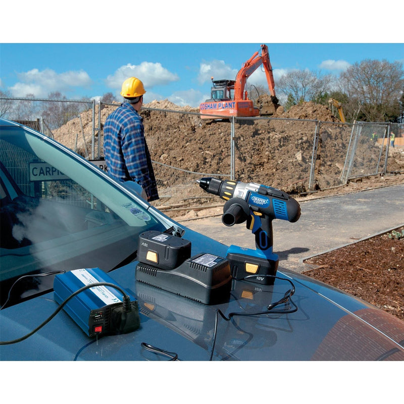 Draper 12V DC-AC Inverter, 200W 28814 Draper - Town Tools 