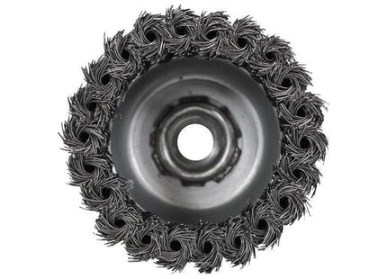 Faithfull Wire Cup Brush Twist Knot 80mm M14x2, 0.50mm Steel Wire Faithfull - RockBottom Northampton