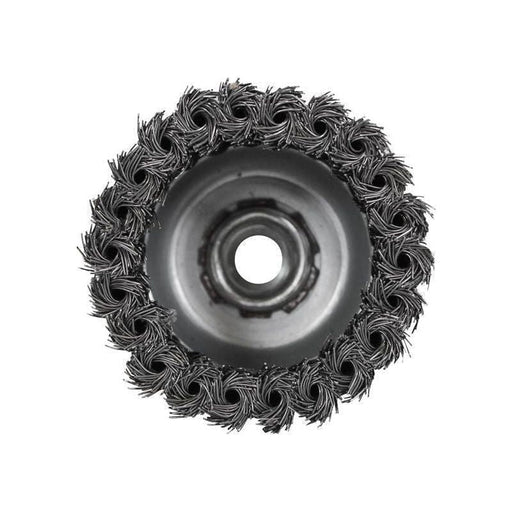 Faithfull Wire Cup Brush Twist Knot 80mm M14x2, 0.50mm Steel Wire Faithfull - RockBottom Northampton