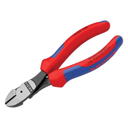 Knipex High Leverage Diagonal Cutters Multi-Component Grip 160mm Knipex - RockBottom Northampton