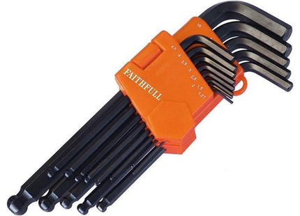 Faithfull Metric Ball End Long Arm Hexagon Key Set, 13 Piece Faithfull - RockBottom Northampton
