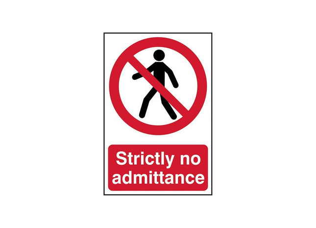 Scan Strictly No Admittance - PVC Sign 200 x 300mm Scan - RockBottom Nothampton