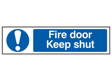 Scan Fire Door Keep Shut - PVC Sign 200 x 50mm Scan - RockBottom Nothampton