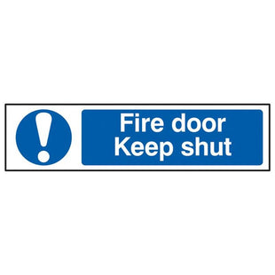 Scan Fire Door Keep Shut - PVC Sign 200 x 50mm Scan - RockBottom Nothampton