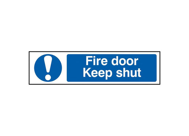 Scan Fire Door Keep Shut - PVC Sign 200 x 50mm Scan - RockBottom Nothampton