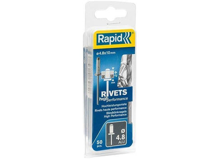 Rapid High Performance Rivets 4.8 x 10mm Blister of 50 Rapid - RockBottom Nothampton