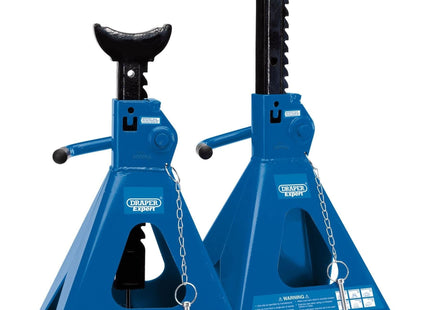 Draper Pair of Pneumatic Rise Ratcheting Axle Stands, 5 Tonne 01814 Draper - Town Tools 