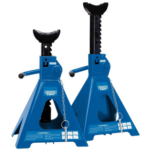 Draper Pair of Pneumatic Rise Ratcheting Axle Stands, 5 Tonne 01814 Draper - Town Tools 