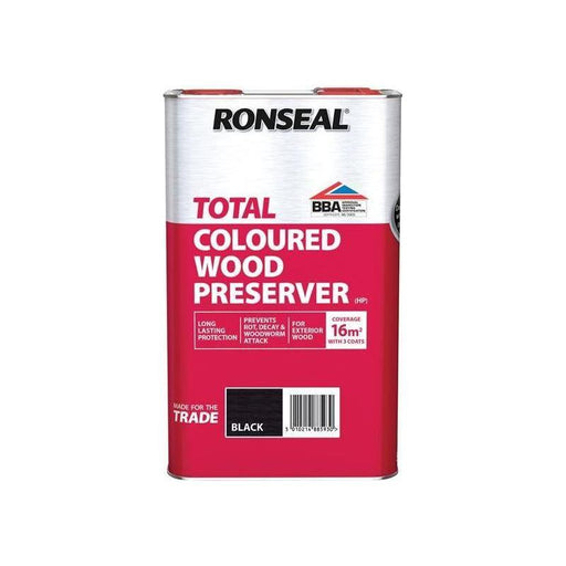 Ronseal Trade Total Wood Preserver Black 5 litre Ronseal - RockBottom Nothampton