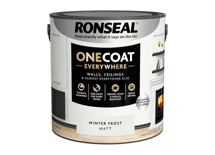 Ronseal One Coat Everywhere Interior Winter Frost Matt 2.5 litre Ronseal - RockBottom Nothampton