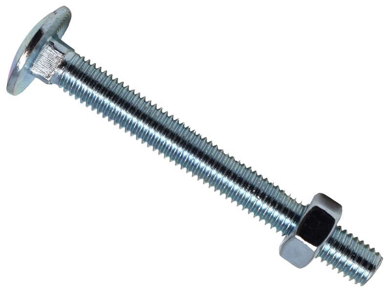 METALMATE Cup Square Hex Bolt & Nut ZP M8 x 75mm Box 25 METALMATE� - RockBottom Northampton
