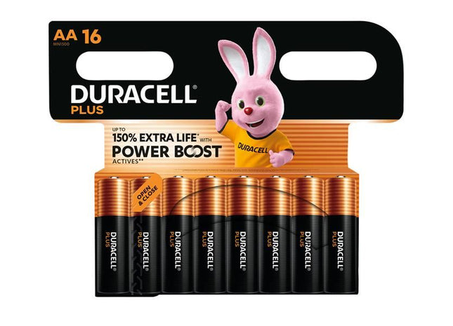 Duracell AA Cell Plus with Power Boost Batteries (Pack 16) Duracell - RockBottom Northampton