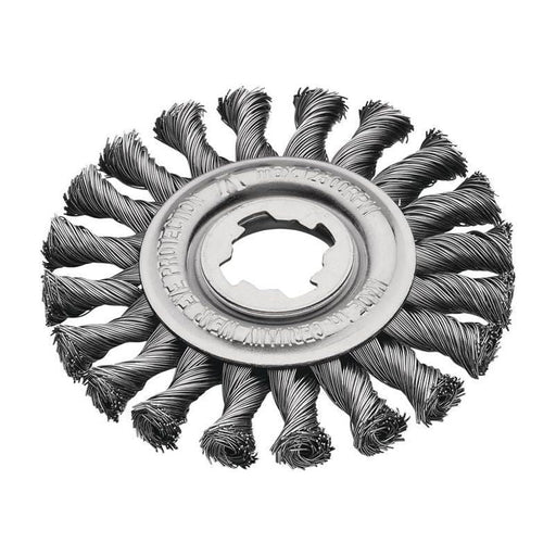 Lessmann X-Lock Steel Knot Wheel Brush 125mm Non Spark Lessmann - RockBottom Northampton