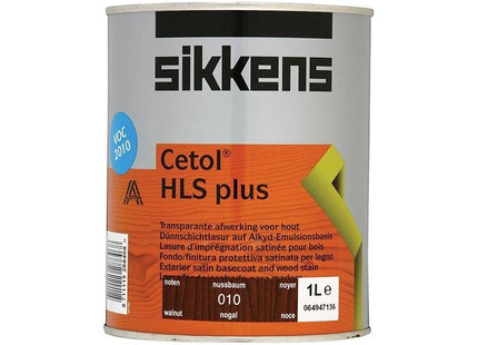 Sikkens Cetol HLS Plus Translucent Woodstain Walnut 1 litre Sikkens - RockBottom Nothampton
