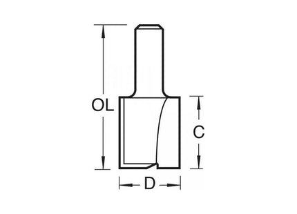 Trend 4/5 x 1/2 TCT Two Flute Cutter 19.1 x 25mm Trend - RockBottom Northampton