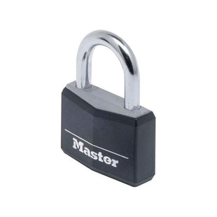 Master Lock Aluminium Black Vinyl Cover 40mm Padlock 4-Pin Master Lock - RockBottom Northampton