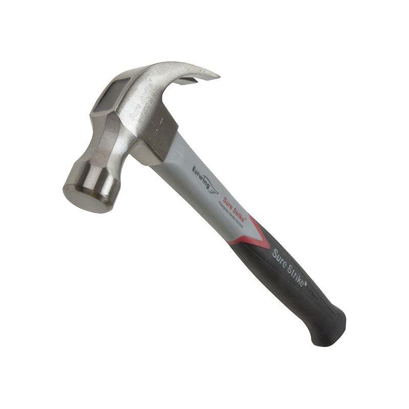 Estwing EMRF20C Surestrike Curved Claw Hammer Fibreglass Shaft 560g (20oz) Estwing - RockBottom Northamptin