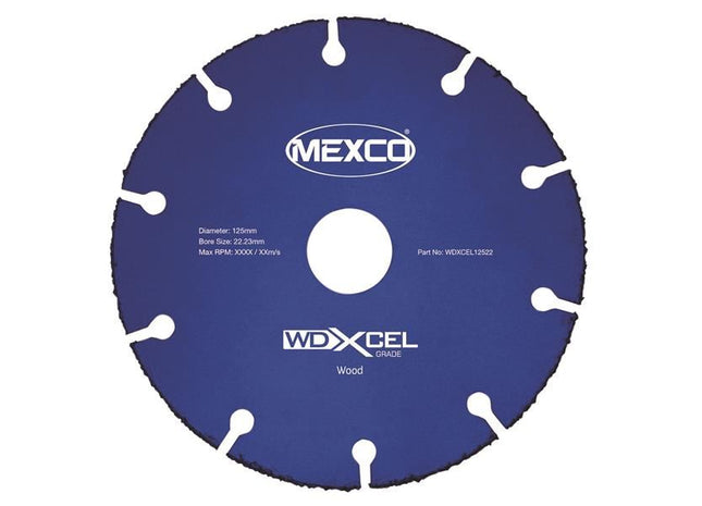 MEXCO WD XCEL Grade Wood Cut Blade 125 x 22mm MEXCO - RockBottom Northampton