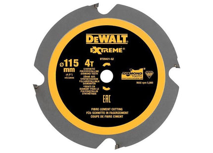 Dewalt Power Tools DT20421 PCD Circular Saw Blade 115 x 9.5mm x 4T DeWALT Power Tools - RockBottom Northampton