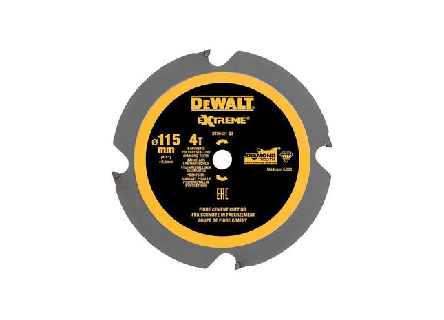 Dewalt Power Tools DT20421 PCD Circular Saw Blade 115 x 9.5mm x 4T DeWALT Power Tools - RockBottom Northampton