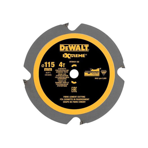 Dewalt Power Tools DT20421 PCD Circular Saw Blade 115 x 9.5mm x 4T DeWALT Power Tools - RockBottom Northampton
