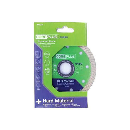 Coreplus HM115 Hard Material Turbo Diamond Blade 115mm CorePlus - RockBottom Northampton