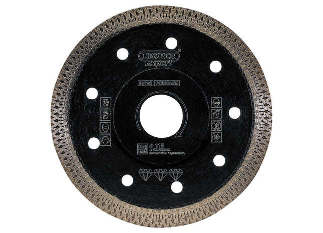 Draper Turbo-X Porcelain Diamond Blade, 115mm 99792 Draper - Town Tools 