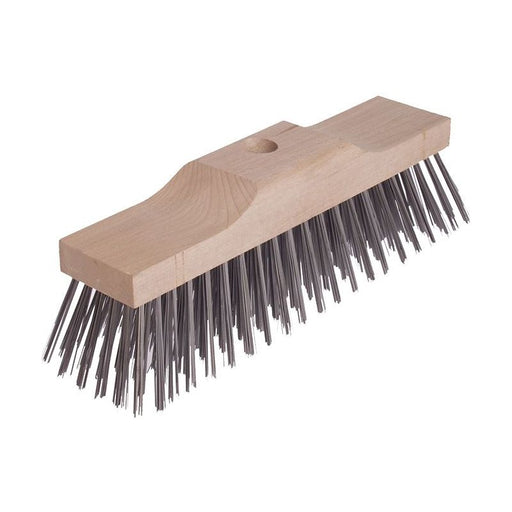 Lessmann Raised Wooden Stock Broom Head 6 Row Steel Wire 300 x 70mm Lessmann - RockBottom Northampton