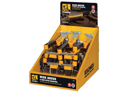 Roughneck Wire Brush 4 Row with Scraper CDU Roughneck - RockBottom Nothampton