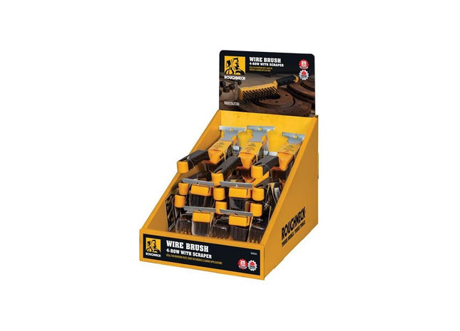 Roughneck Wire Brush 4 Row with Scraper CDU Roughneck - RockBottom Nothampton