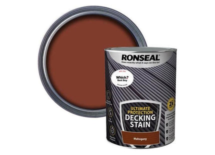 Ronseal Ultimate Protection Decking Stain Rich Mahogany 5 litre Ronseal - RockBottom Nothampton