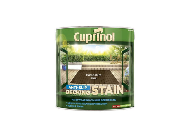 Cuprinol Anti-Slip Decking Stain Hampshire Oak 2.5 litre Cuprinol - RockBottom Northampton