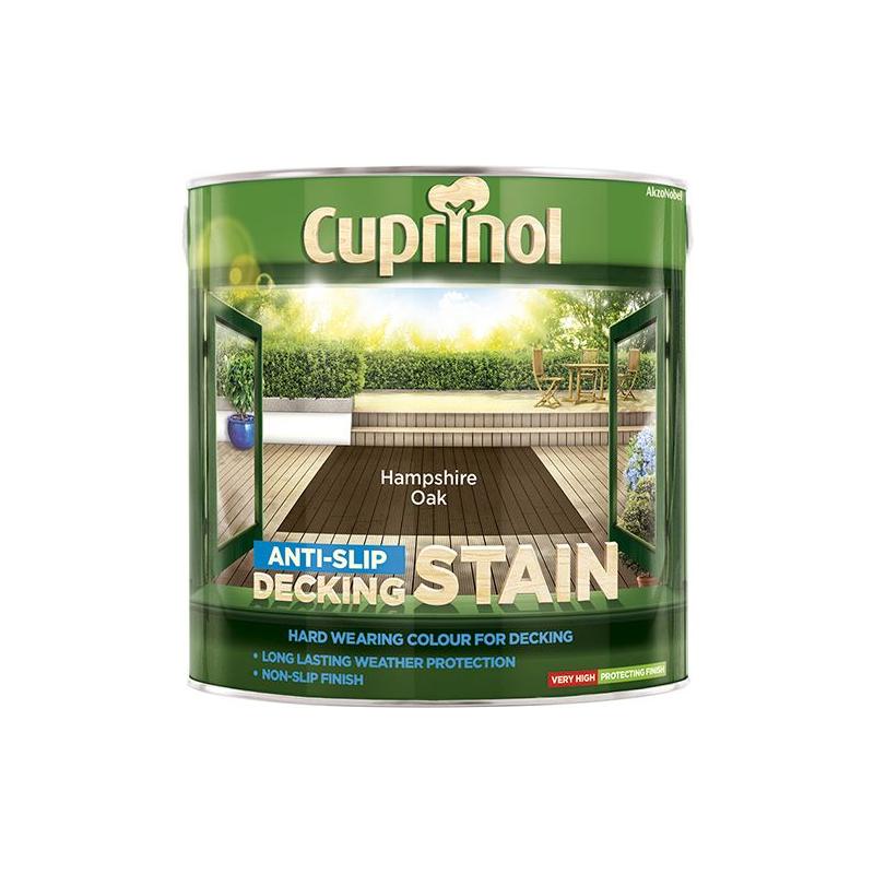 Cuprinol Anti-Slip Decking Stain Hampshire Oak 2.5 litre Cuprinol - RockBottom Northampton