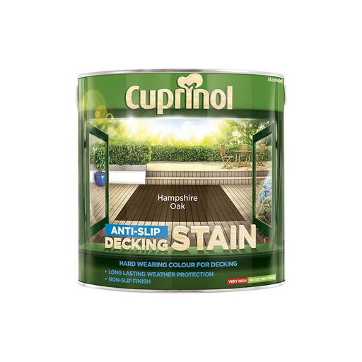 Cuprinol Anti-Slip Decking Stain Hampshire Oak 2.5 litre Cuprinol - RockBottom Northampton