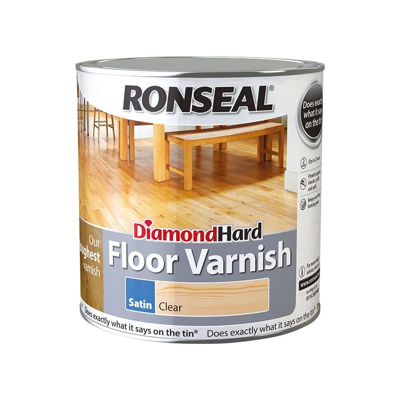 Ronseal Diamond Hard Floor Varnish Gloss 2.5 litre Ronseal - RockBottom Nothampton