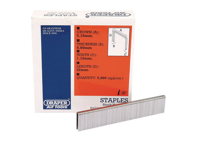 Draper Staples, 22mm (5000) 59838 Draper - Town Tools 